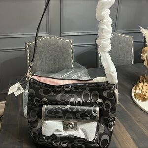 COACH PENELOPE OPTIC METALLIC SIGNATURE CROSSBODY CONVERTIBLE #F20457